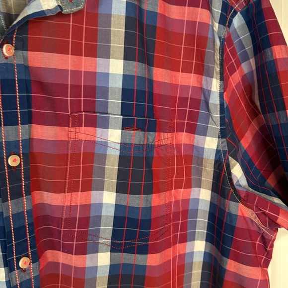 Tommy Hilfiger Men's Short Sleeve Button Down Plaid Sz XXL - Picture 5 of 10